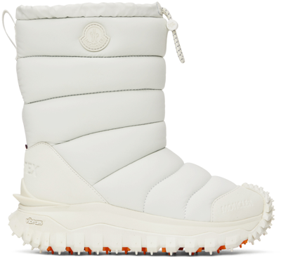Moncler White Apres Trail High Snow Boots In 001 White