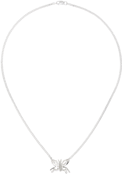 Mgn Ssense Exclusive Silver Mariposa Necklace