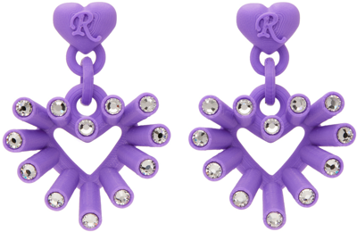 Roussey Ssense Exclusive Purple 3d-printed Luv Earrings