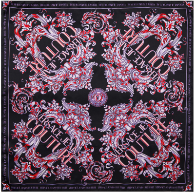 Versace Jeans Couture Foulard In Patterned Silk In Multicolour
