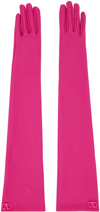 Valentino Garavani Vlogo Signature Pink Opera Gloves In Pink Pp