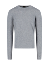 Drumohr Ribbed Crewneck Sweater Soft Texture In Grigio