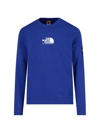 The North Face Logo Crew Neck Sweatshirt In Blu