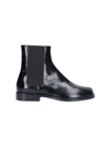 Maison Margiela Tabi Patent-leather Brogues In Nero