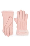 Ugg Classic Tasman Genuine Shearling Gloves In Pink