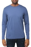 X-ray Crew Neck Long Sleeve T-shirt In Night Blue