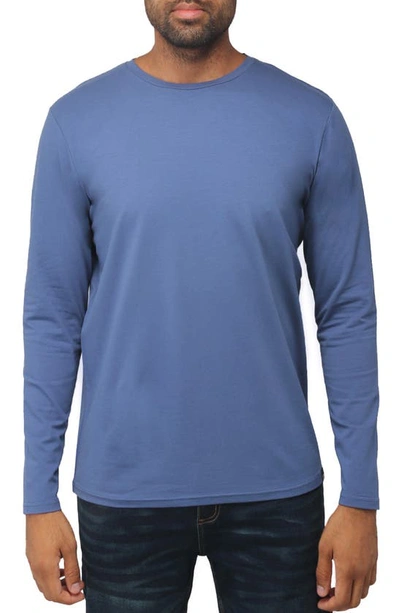 X-ray Crew Neck Long Sleeve T-shirt In Night Blue