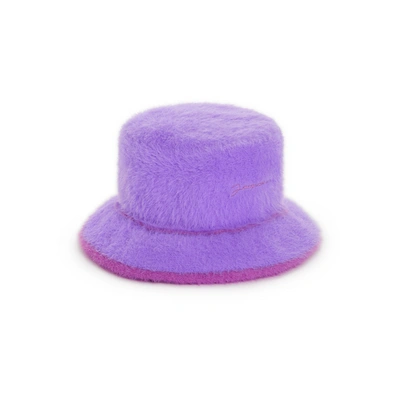 Jacquemus Purple Le Papier 'le Bob Neve' Bucket Hat In Pink & Purple