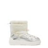 Moncler Insolux Metallic Faux Fur Snow Boots In White