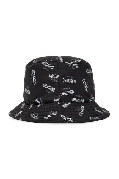 Moschino Allover Logo Reversible Bucket Hat In Multi
