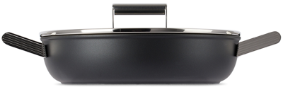 Smeg Black '50s Style Deep Pan In Matte Black
