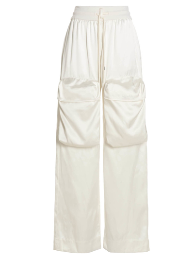Off-white Duchesse Cargo Trousers In Bianco