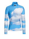 Vtmnts Cloud-print High-neck Top In Multicolor