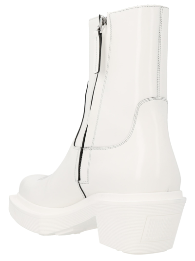 Vtmnts Cowboy Ankle Boots In White