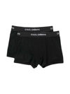Dolce & Gabbana Pack Of 2 Logo-waistband Boxer Shorts In Nero