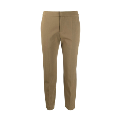 Chloé Cropped Tailored Trousers In Brown