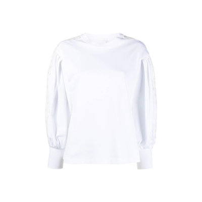 Chloé Lace-trim Blouse In White
