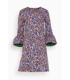 La Doublej 24/7 Floral Three-quarter Sleeve Mini Dress In Multi