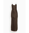 NILI LOTAN CAMI GOWN IN ESPRESSO