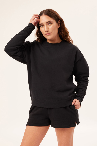 Girlfriend Collective Black 50/50 Classic Sweatshirt