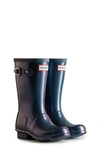 Hunter Kids' Original Nebula Waterproof Rain Boot In Stornoway Blue