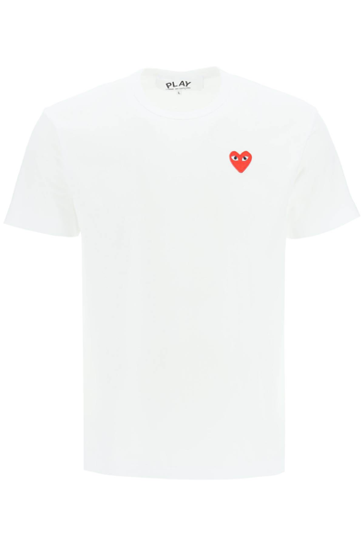 Comme Des Garçons Play Comme Des Garcons Play Patch Logo Pullover In White