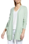 Nordstrom Everyday Open Front Cardigan In Green Ghost