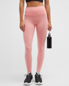 Alo Yoga Airbrush High-waist Sport Leggings In Strawberry Lemona