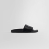 Vetements Logo Leather Slides In Black