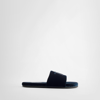 Tom Ford Harrison Logo-embroidered Velvet Slides In Blue