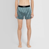 Tom Ford Velvet-trimmed Stretch-silk Satin Boxer Briefs In Blue