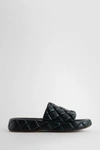 Bottega Veneta Padded Platform Slides In Black