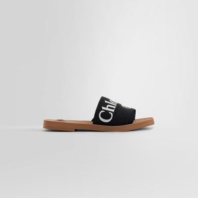 CHLOÉ WOMAN BLACK SANDALS & SLIDES