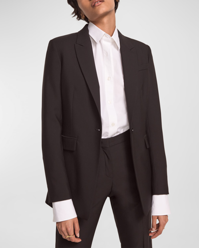 Another Tomorrow Oversized Tailored Jacket In Black