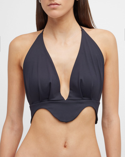 Port De Bras Avila Halter Top In Black