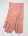 Portolano Cashmere-lined Napa Leather Gloves In Powder Pink