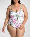 La Blanca Plus Size Mystic Mio One-piece Swimsuit In Multi