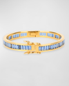 Budhagirl Infinity Crystal Bracelet In Blue Sapphire