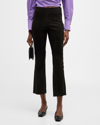 Vince Stitch-front Seam Leggings In Black Leaf