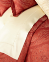 Sferra Queen Classic Sateen 590 Thread Count Fitted Sheet In Titanium