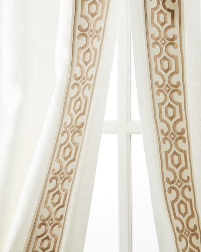 Home Silks Two Andes Curtains, 96"l In Old Gold