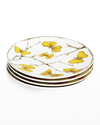 Michael Aram Butterfly Ginkgo Gold Tidbit 4-piece Plate Set
