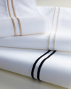 Sferra Grande Hotel Flat Sheet, Full/queen In White/black