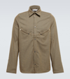 Ranra Jor Stripe Snap Front Shirt In Chalk Stripe
