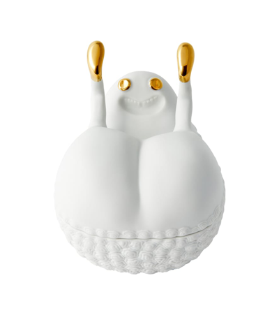 L'objet Haas White & Gold Butts Up Box
