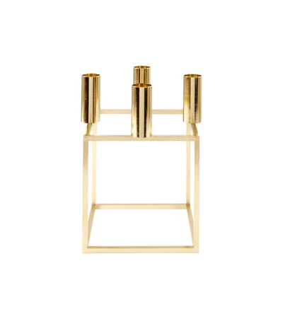 By Lassen Kubus 4 Candle Holder In Gold