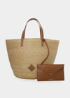 ADRIANA CASTRO MARCIAL TWO-TONE WOVEN CANA FLECHA TOTE BAG