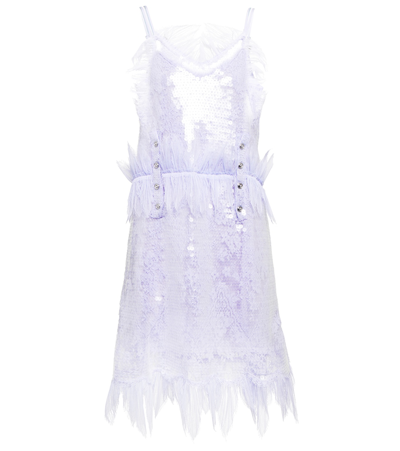 Bottega Veneta Sequined Mini Dress In Wisteria