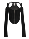 Dion Lee Shift-loop Corset Top In Black