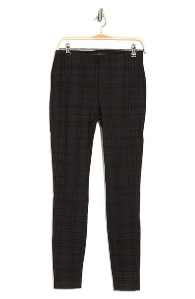 Nanette Lepore Pull-on Plaid Pants In Very Black